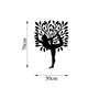 Wallity Yoga 2 Escultura de pared de metal negra